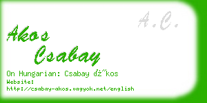 akos csabay business card